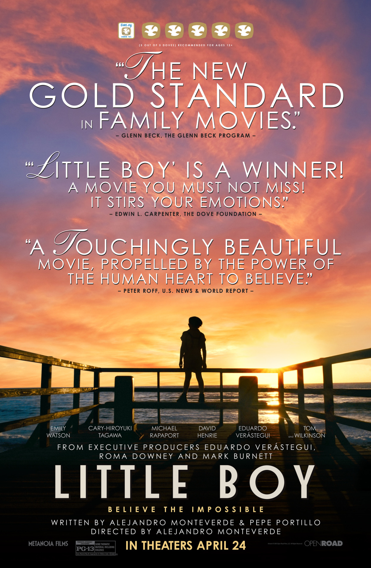 “A touchingly beautiful movie, propelled by the power of the human heart to believe.” - Little Boy is out in theaters this Friday!