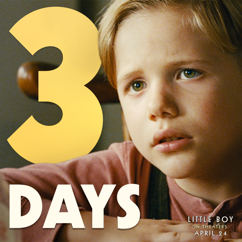 Three more days until you can ride along with Little Boy! Find out where Little Boy is playing in a theater near you! Check listings here: http://littleboymovie.com/theater-listing